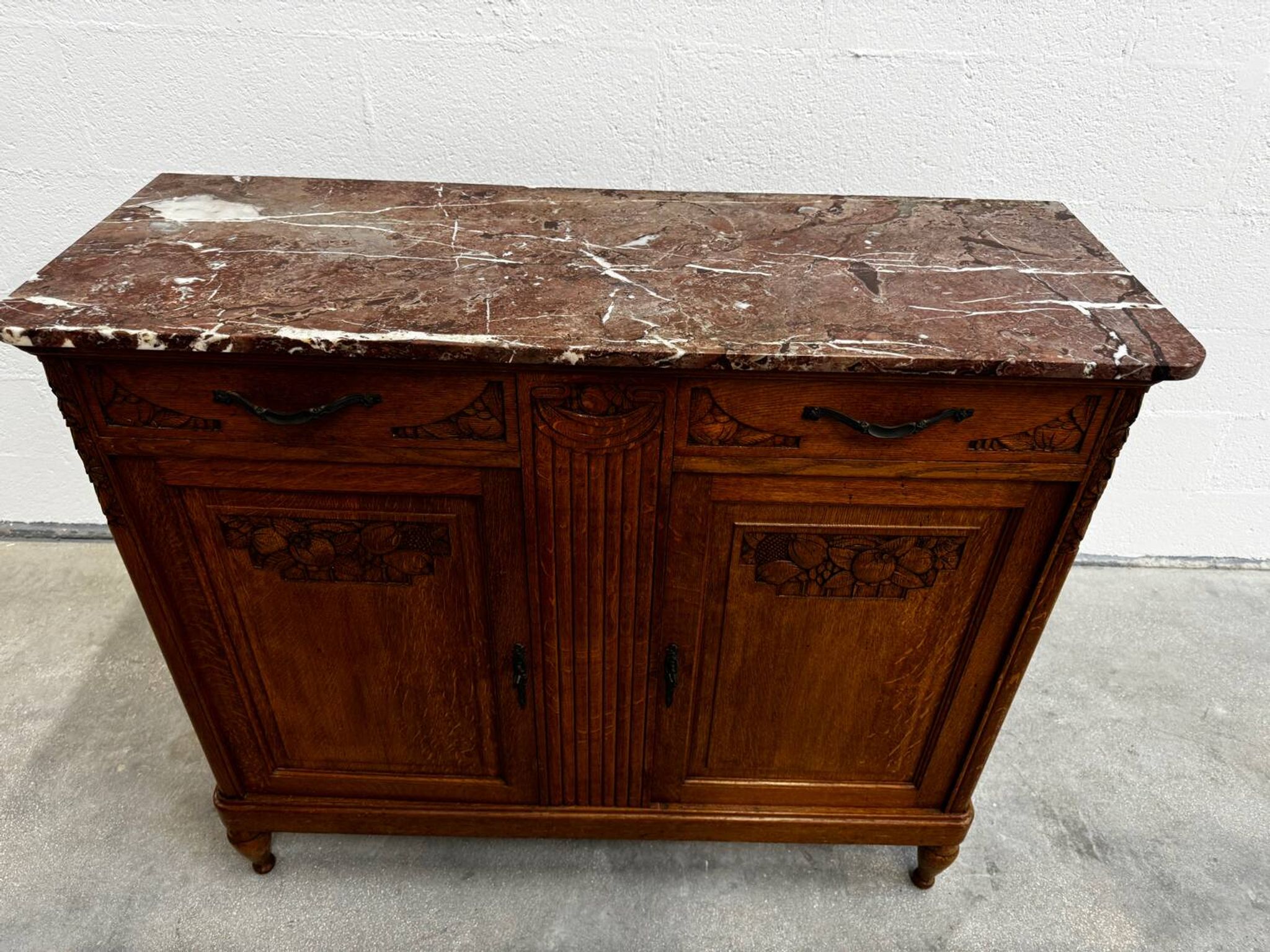 Louis XVI buffet in wood and marble