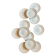 Lot de 12 assiettes à dessert vintage blanches et dorées Céranord