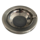 Set of 2 chrome floor ashtrays, 1960s, Germany