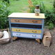 Commode type scandinave sunshine pied compas