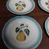 Dessert plates set of four Clairefontaine pear barbotine