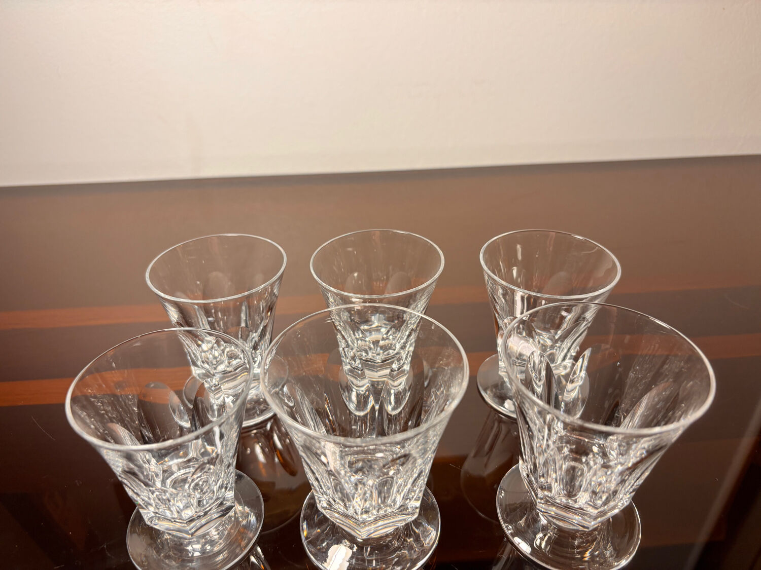 6 Sèvres crystal glasses