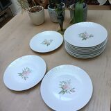 Vintage plates, porcelain, roses