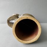 Large stoneware candlestick signed Denise Pointu, stoneware from Puisaye