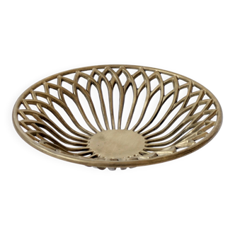 Vintage brass cut-out cup, Mid-Century design from the 1960s.