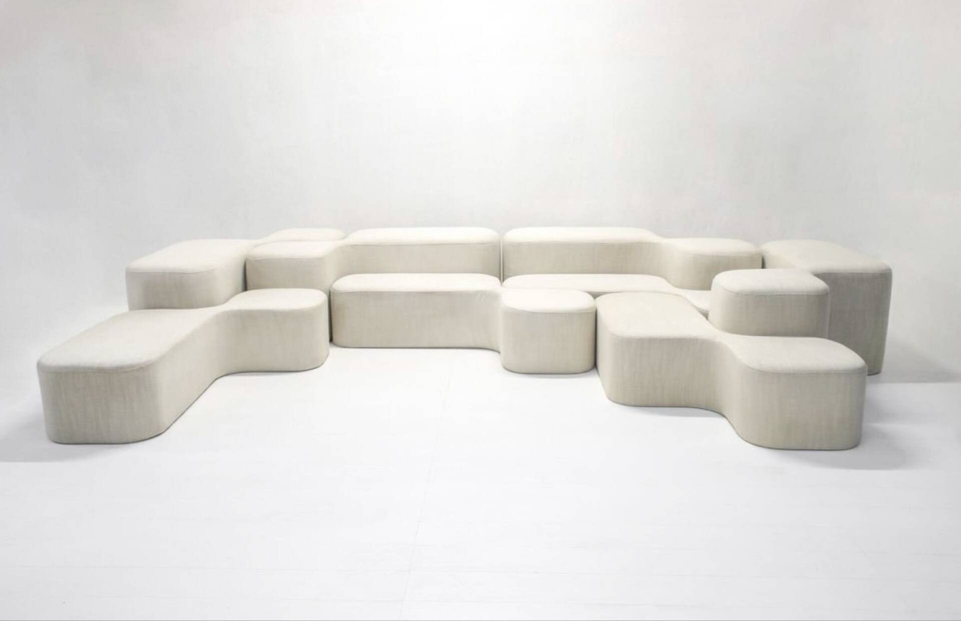 Modular Landscape Puzzle Sofa, 1970s, Set of 8