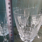 Set de 7 grands verres anciens en cristal verre eau