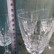 Set of 7 large old crystal water glass glasses