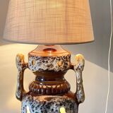 Lamp ceramic fat lava double lighting 70s
