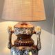 Lamp ceramic fat lava double lighting 70s