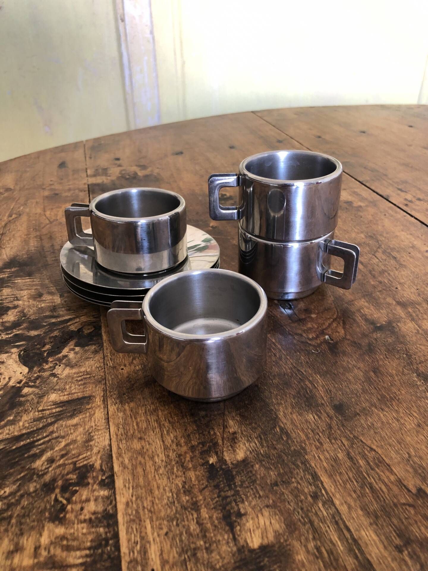 Lot de 4 tasses Casalinghi inox