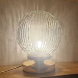 Vintage textured globe table lamp