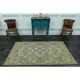 1970s vintage Turkish Oushak handmade wool cotton green area rug 115x205
