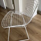 4 chaises blanches Knoll Bertoia