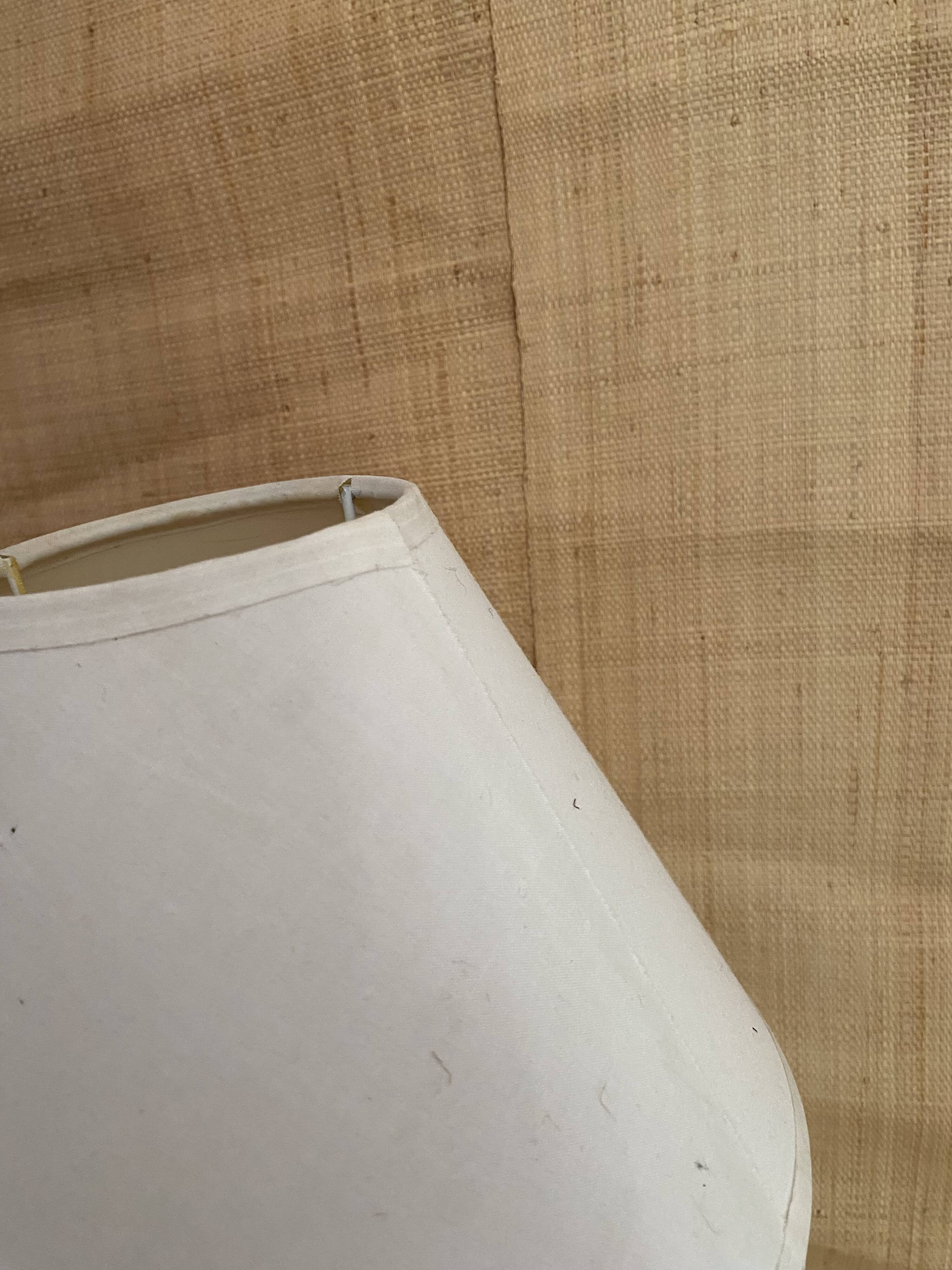 Stone lamp, fabric cable 2M, cotton shade