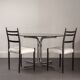 Round dining table in smoked glass and chrome-plated steel, Italy, 1970