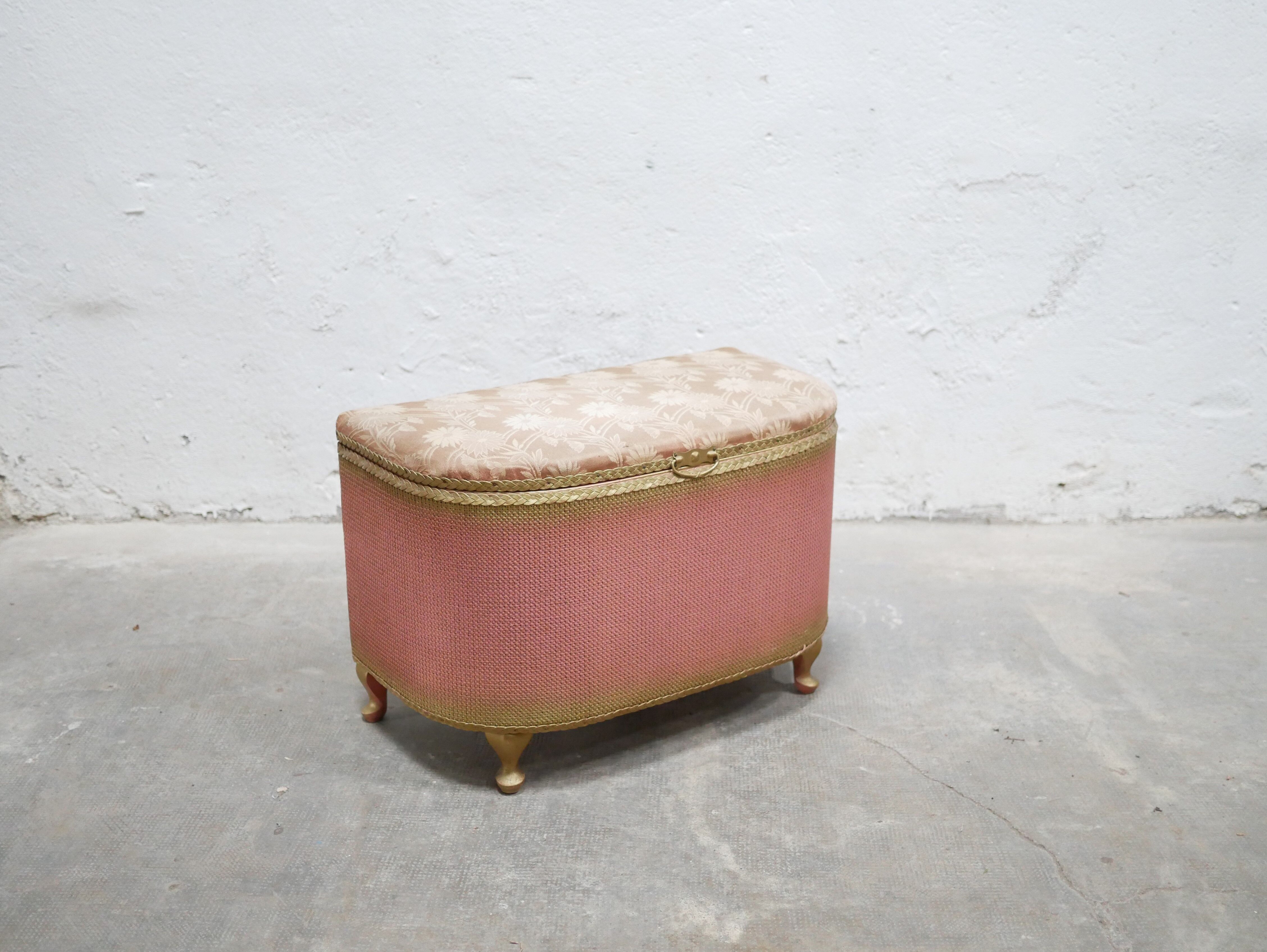 Vintage wooden bench chest