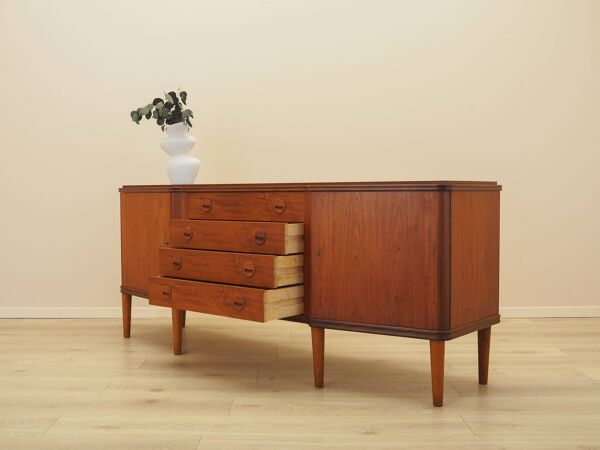 Enfilade en teck, design danois, années 1960, fabriqué au Danemark