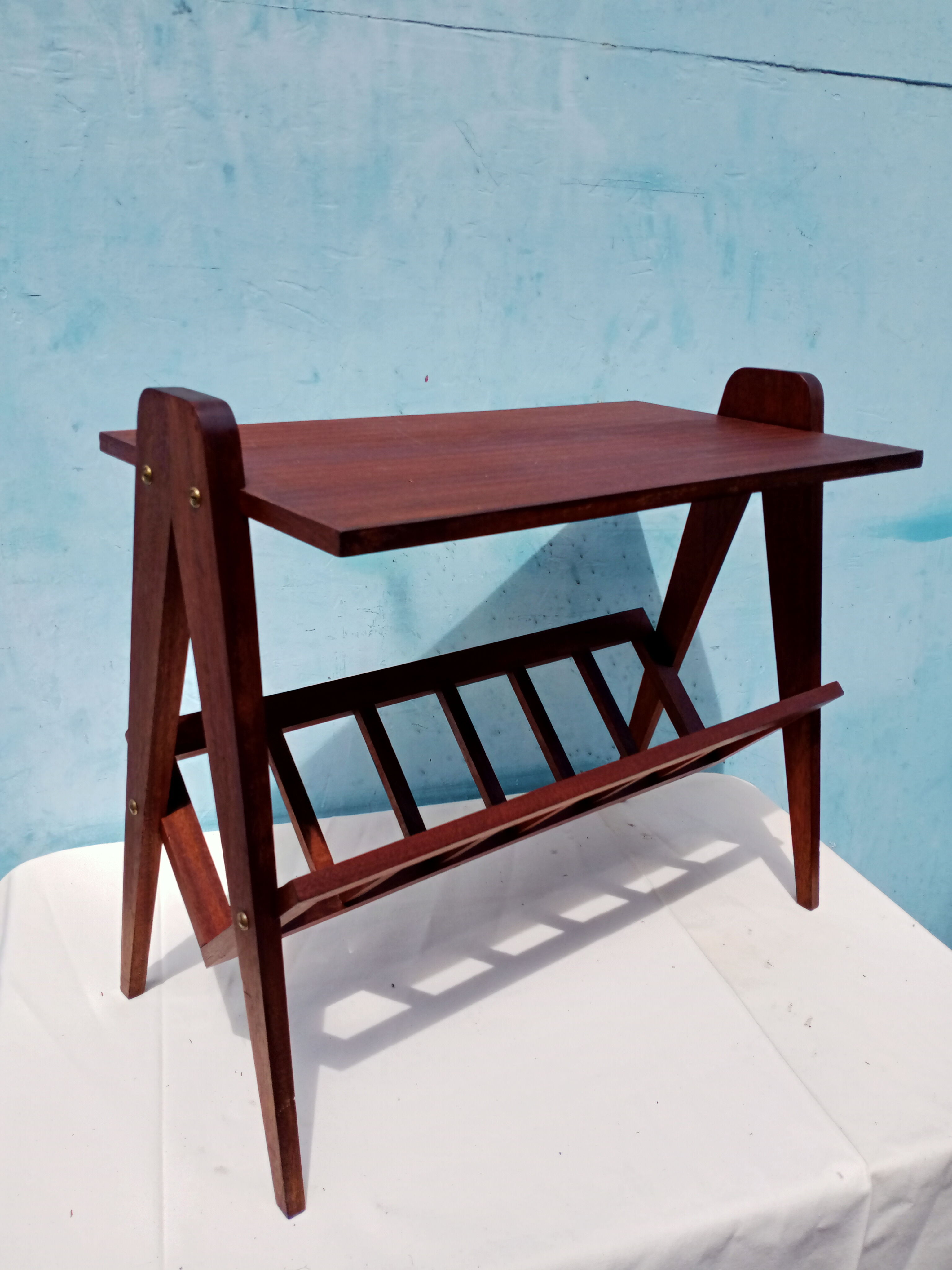 Teak magazine holder 60s