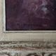 Oil on canvas bouquet of roses and drapery 20th century by R. Roque cerused frame