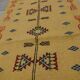 Yellow woolen carpet 208x64cm
