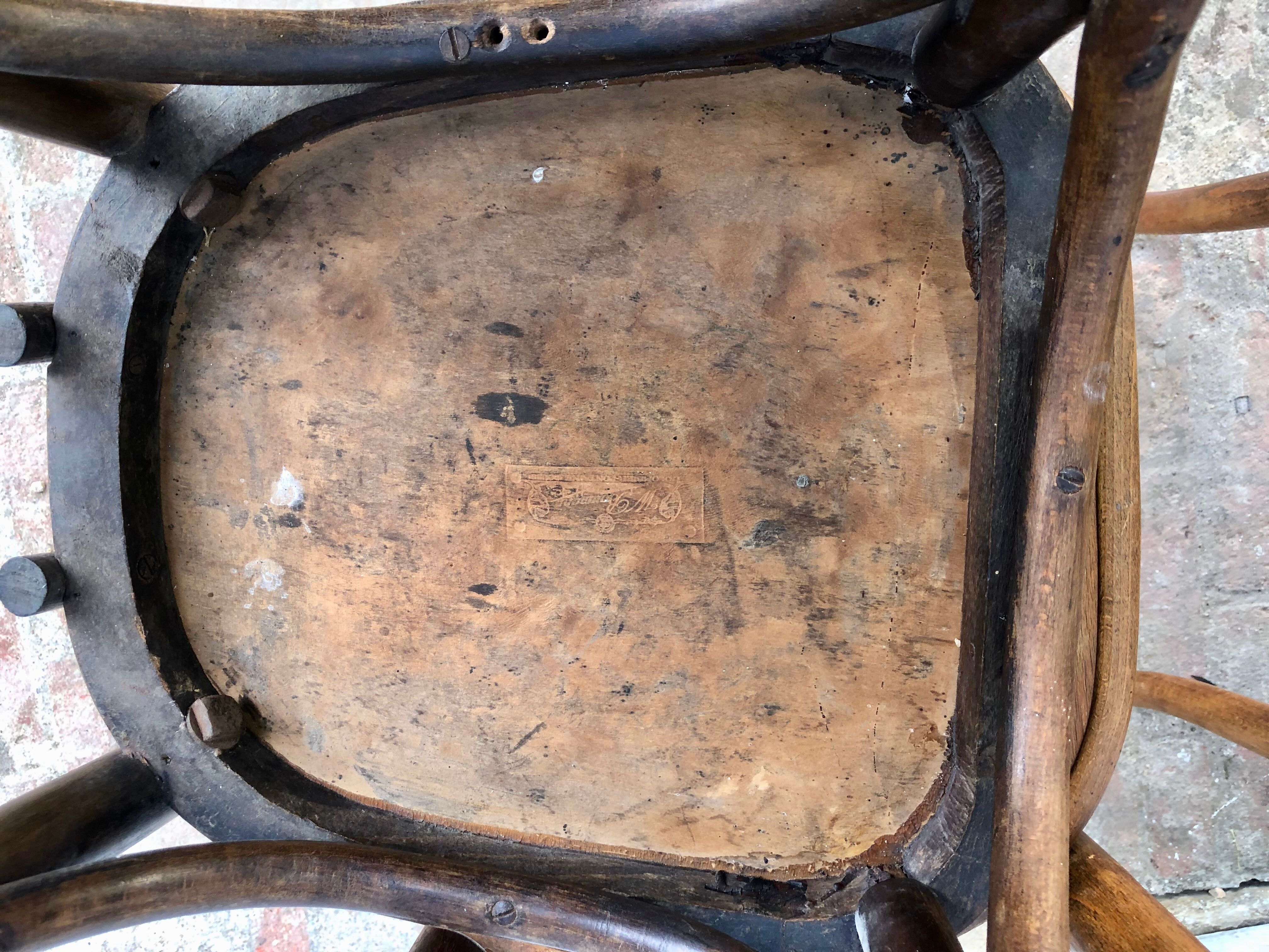 Baumann curved wood bistro chairs