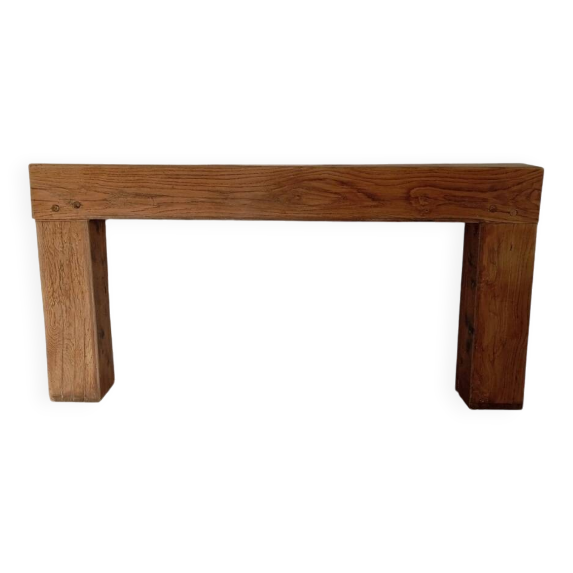Minimalist solid oak console