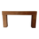 Minimalist solid oak console