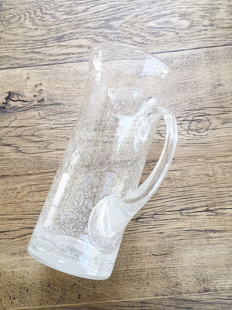 Biot glass carafe