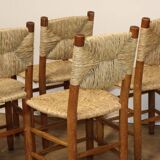 Série de 4 Chaises Charlotte Perriand Modèle "Bauche" Edition BCB