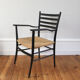 Vintage straw armchair Enrico Delmonte 1960
