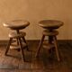 Set of 2 wooden stools
