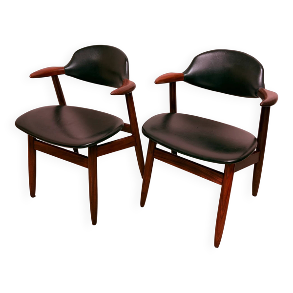 Ensemble de chaises 'Koehoorn' / 'corne de vache' par Tijsseling pour Hulmefa, années 1960. — Beyit