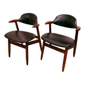 Set of 'Koehoorn' / ‘cow horn’ chairs by Tijsseling for Hulmefa, 1960s