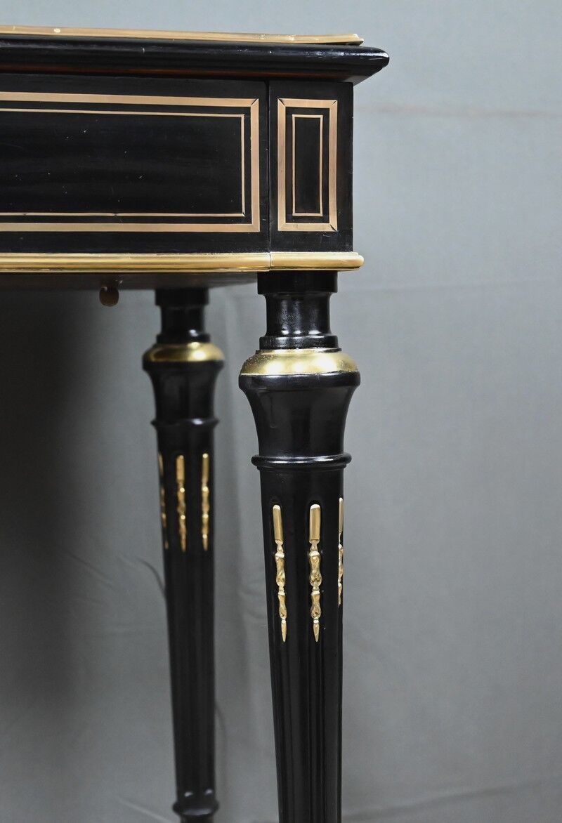 Blackened wood work table, Napoléon III period – 2nd half of the 19th century