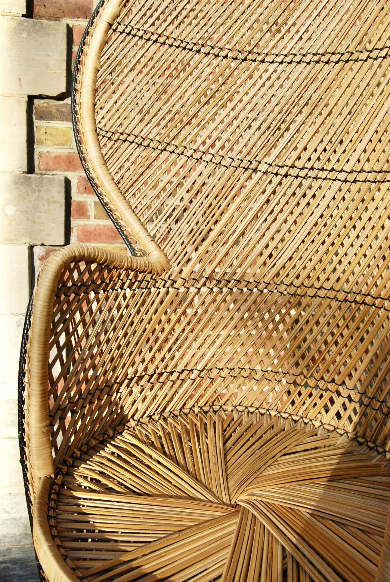 Emmanuelle armchair in 1970s rattan