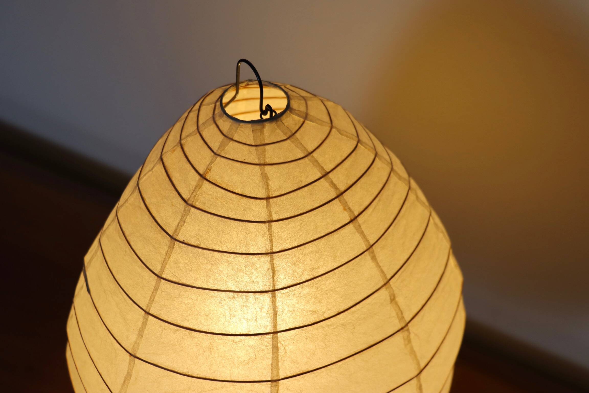 Vintage Akari Model 1N Light Sculpture Table Lamp By Isamu Noguchi, Japan 1980s