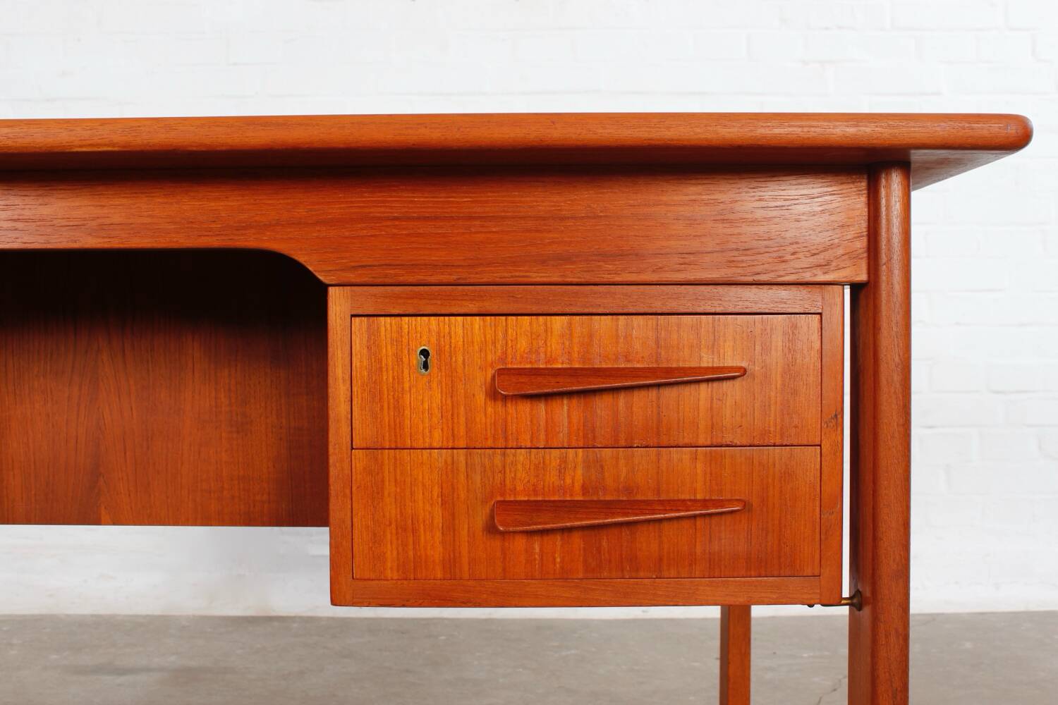 Vintage Teak Schreibtisch Desk Mid Century Danish Design 60er