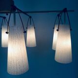 Italian glass and brass chandelier, Italy, 1950s