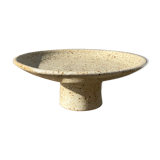 Standing cup in speckled enamelled sandstone brown beige