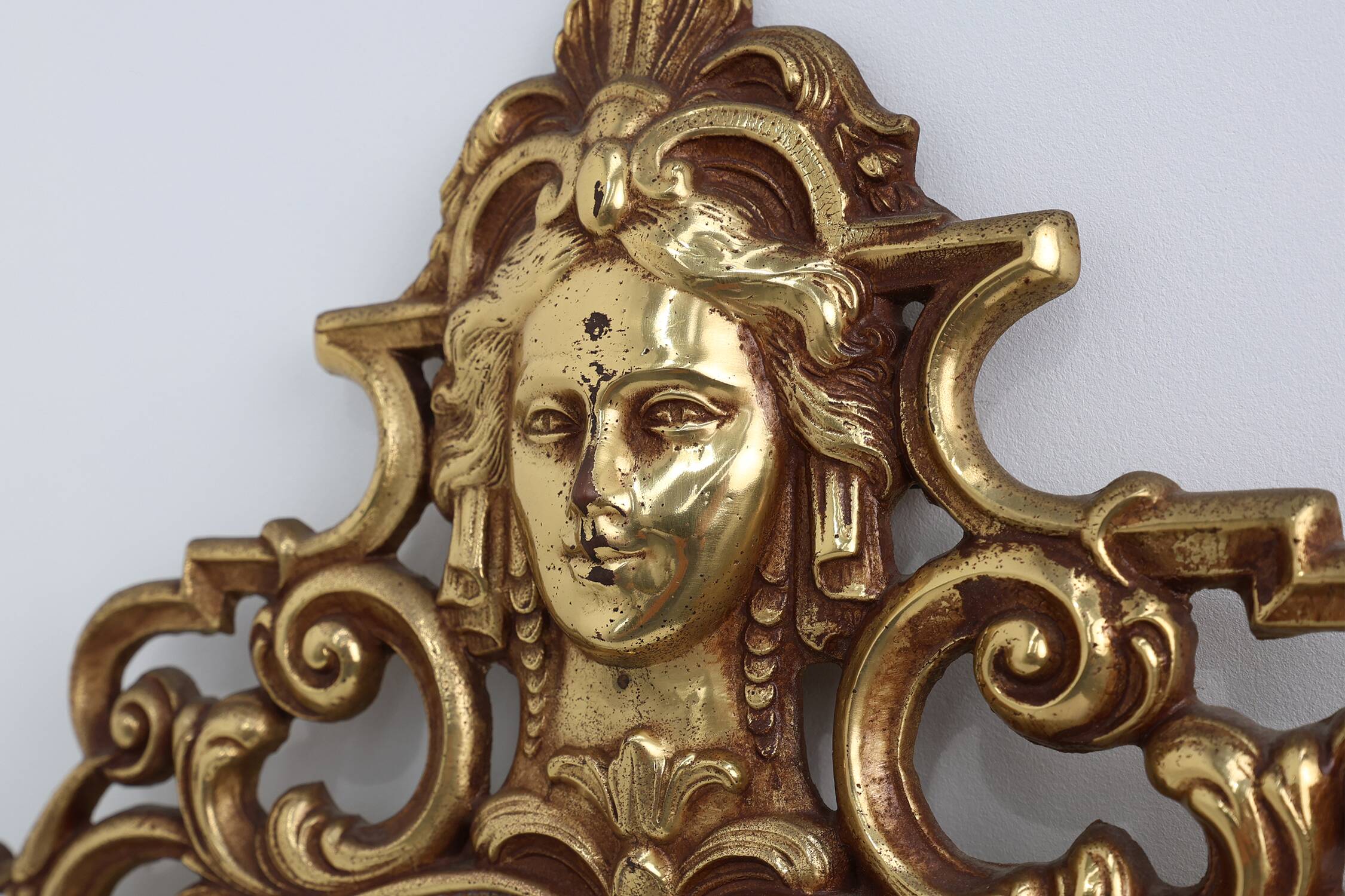 20th Century Baroque Louis XV-Style Metal Mirror, France