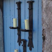 Forged Iron Castle Wall Lights: French Salvaged Sconces, Medieval Style