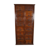 1870s oak apothecary cabinet