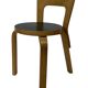 Chaise vintage modèle 65 par Alvar Aalto pour Artek (Linoléum noir)