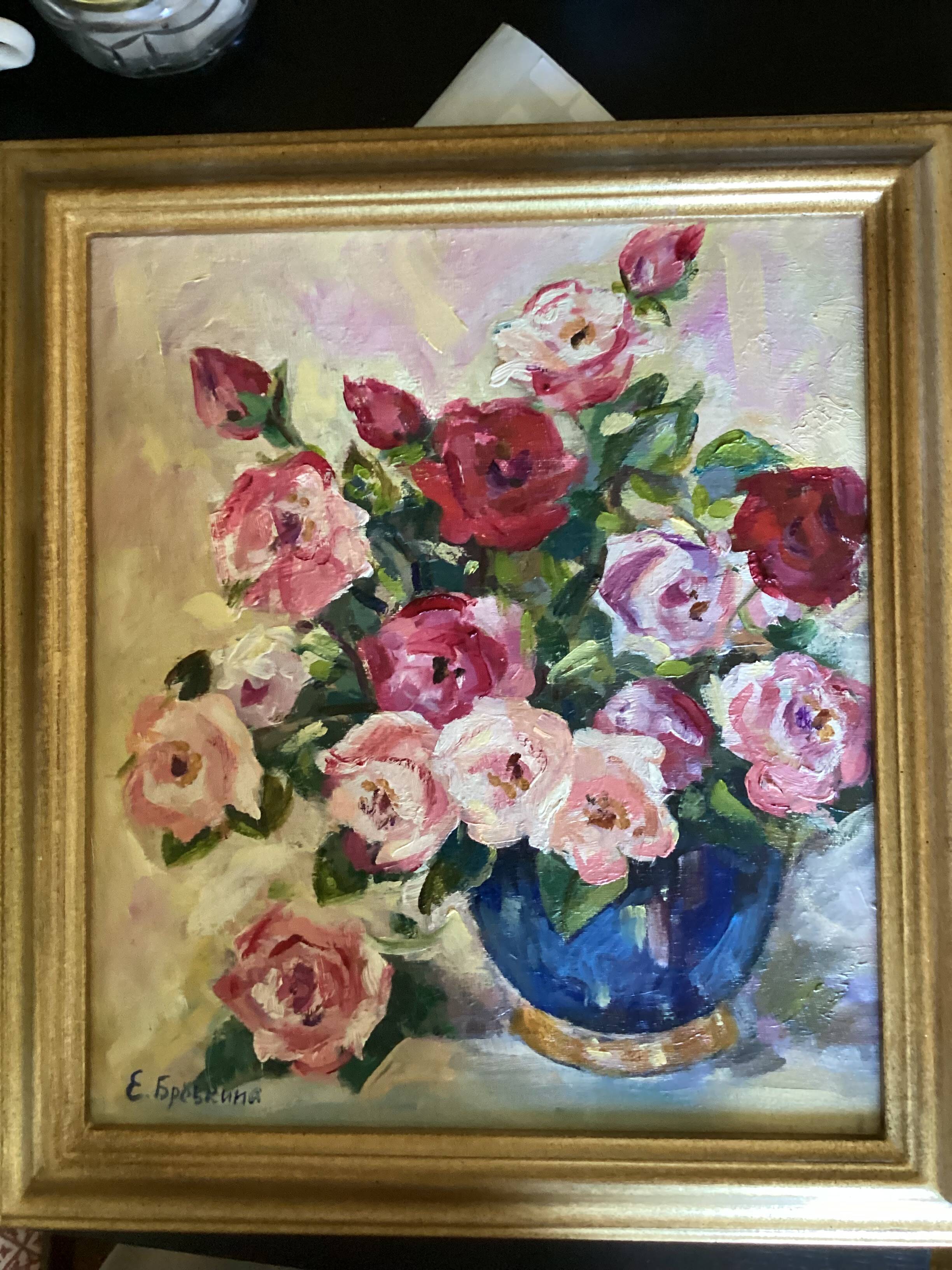 Oil painting on canvas signed, dimensions: height - 49 cm - width - 44 cm -