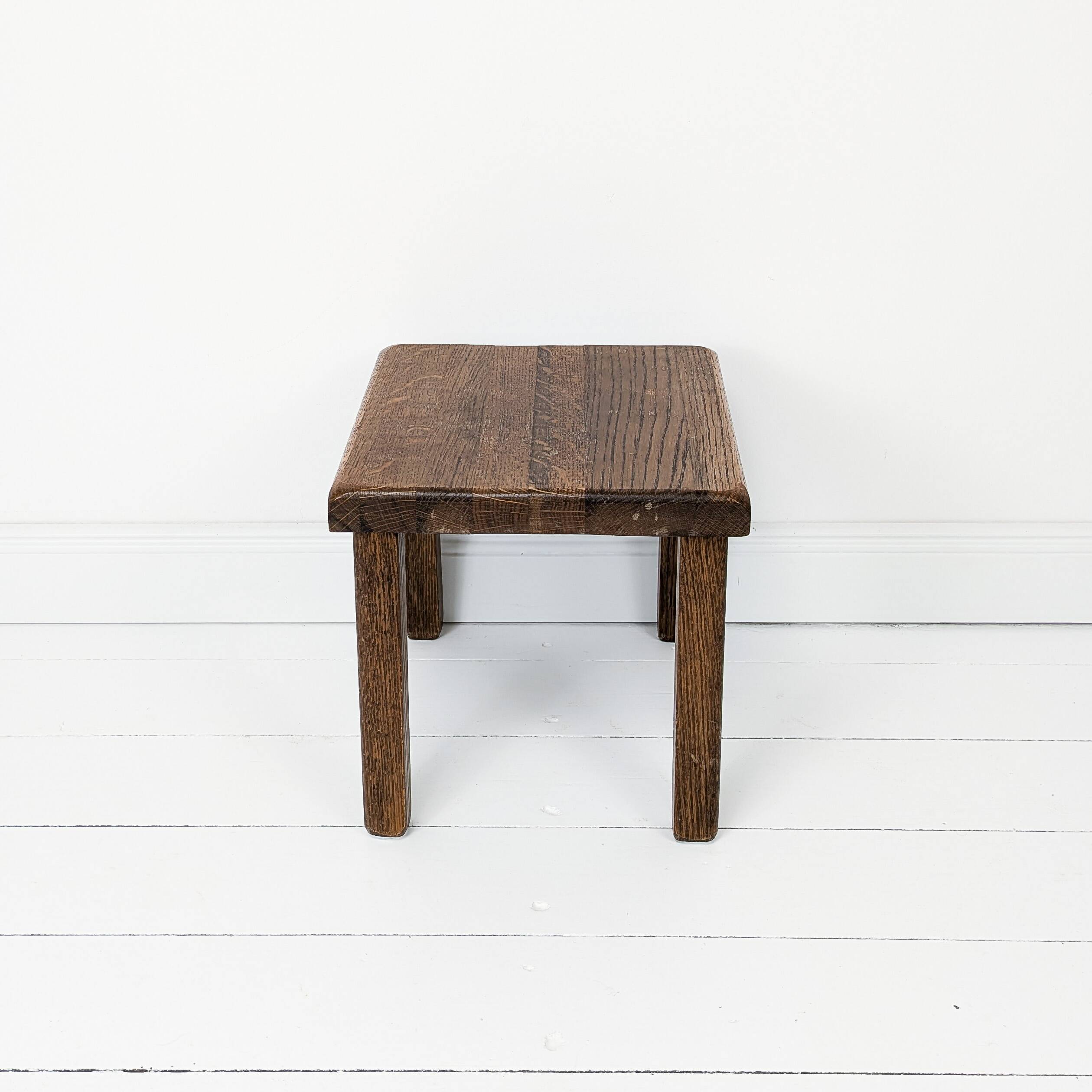 Vintage Table d'appoint Bois massif Chêne Banque de fleurs Table à fleurs Table basse Mid Century ca