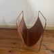 Leather magazine holder