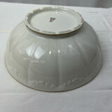 White and golden salad bowl