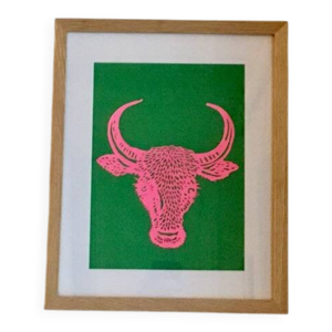 Oeuvre papier de couleur