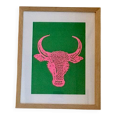 Oeuvre papier de couleur la bête
